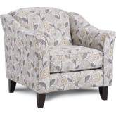 Accent Chair in Dayflower Haze Floral Fabric